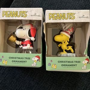 Peanuts Woodstock‎ Snoopy Christmas ornament bundle